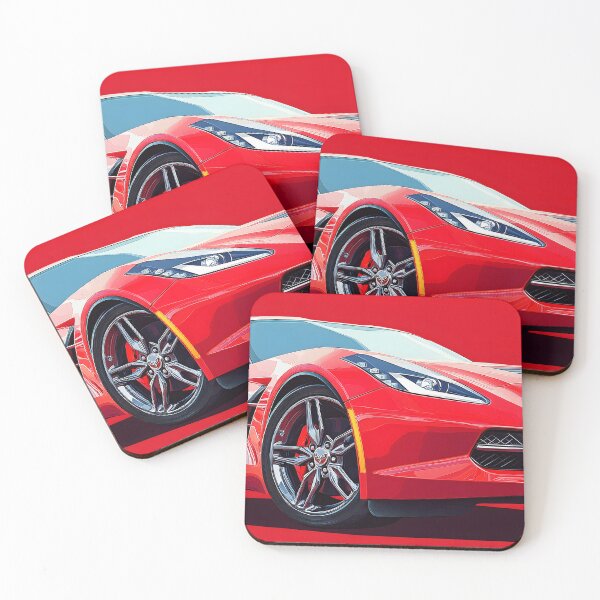 Item preview, Digital Pop Art – Candy Apple Red Chevrolet Corvette Stingray C7 VIII designed and sold by AutoPopStudio.