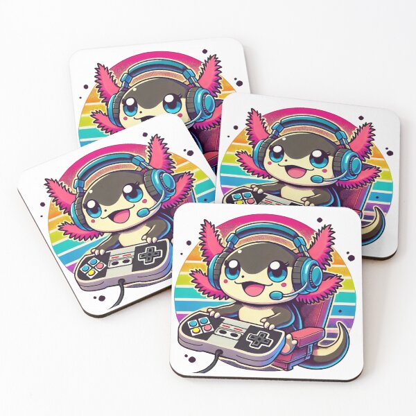 Item preview, Cute Retro Gamer Axolotl designed and sold by JonelleTshirts.