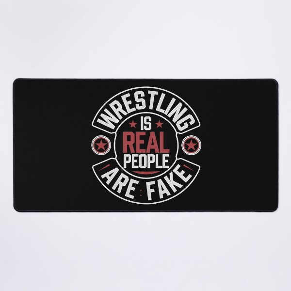 Item preview, Wrestling Is Real People Are Fake - This is the perfect gift for passionate wrestling fans, luchadores, athletes, and anyone who believes in authenticity over fake personas. designed and sold by ZyziowskyArt.
