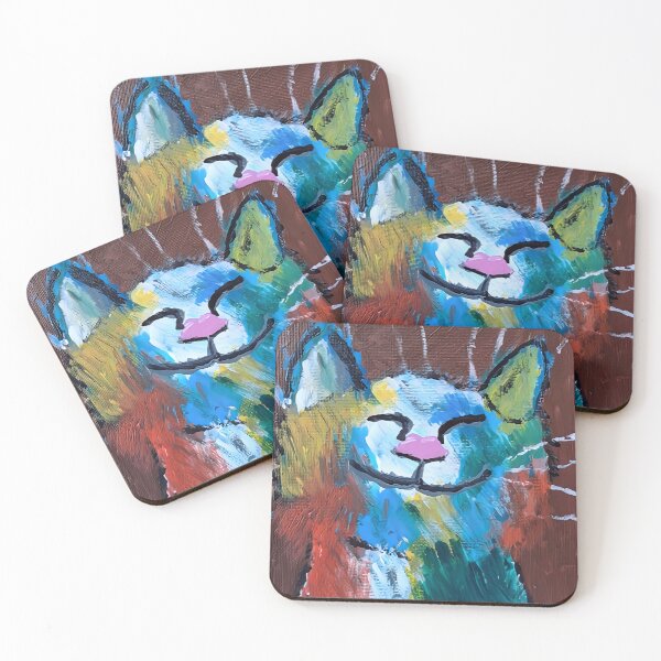 Item preview, Happy cat artist designed and sold by SGrasshoffArt.