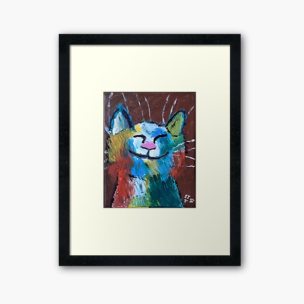 Item preview, Happy cat artist designed and sold by SGrasshoffArt.