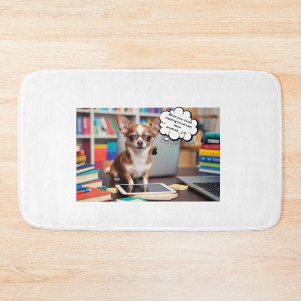 Item preview, Smart Chihuahua Office Meme – Funny Work From Home Design designed and sold by Meowsterpiece23.