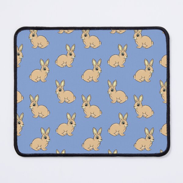 Item preview, Warm Spring Bunnies - Blue background designed and sold by VisualisedDesignsNZ.