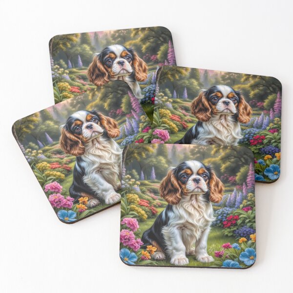 Item preview, Donovan Cavalier King Charles Spaniel Puppy Painting designed and sold by Heart and Soul Studio.