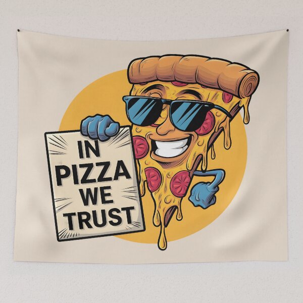 Item preview, In pizza we trust - pizza believers designed and sold by FriendlyLlama.