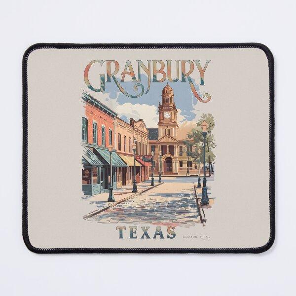Item preview, Artistic Historic Downtown Square Design – Granbury Texas designed and sold by MoMidoStore.