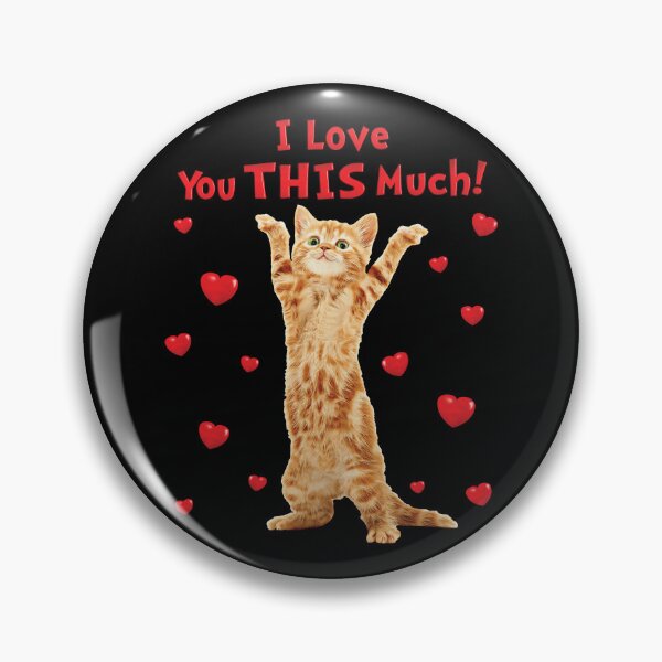 Item preview, I Love You This Much Happy Kitten Cat Hearts designed and sold by TrendyTees12.