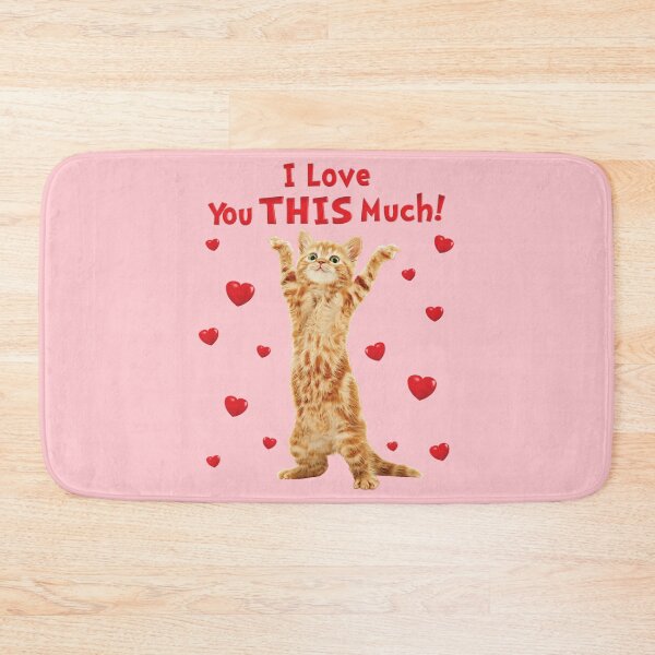 Item preview, I Love You This Much Happy Kitten Cat Hearts designed and sold by TrendyTees12.