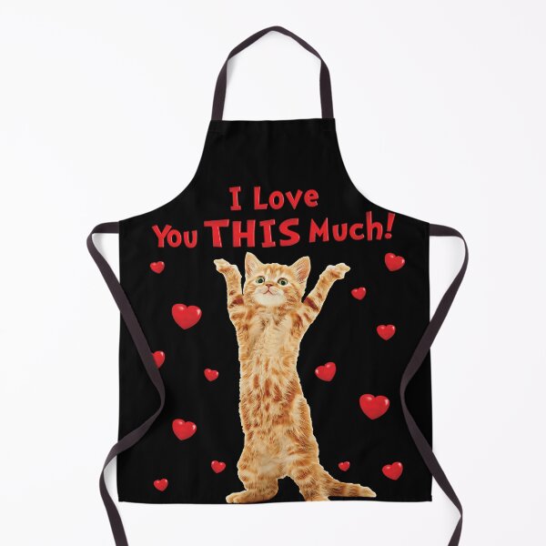 Item preview, I Love You This Much Happy Kitten Cat Hearts designed and sold by TrendyTees12.