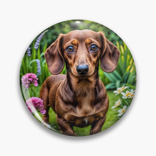 Item preview, Dottie Brown-Rust Dachshund Dog Portrait Art designed and sold by Heart and Soul Studio.
