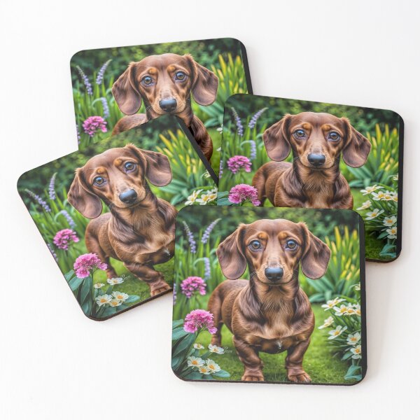 Item preview, Dottie Brown-Rust Dachshund Dog Portrait Art designed and sold by Heart and Soul Studio.