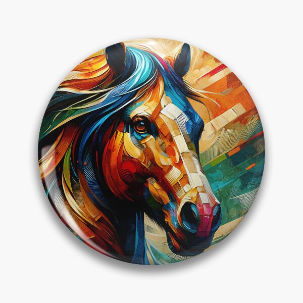 Item preview, Fiery Freedom: A Vibrant Abstract Horse in Motion, Wild Horse Home Decor, designed and sold by karinasalwaszka.