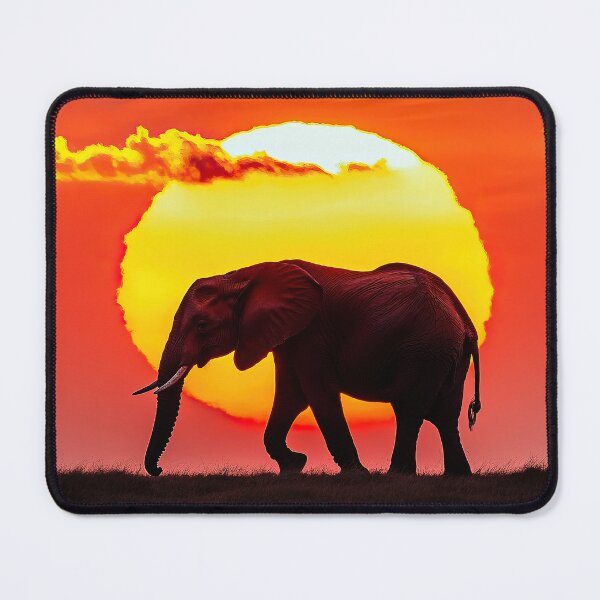 Item preview, African Elephant walking at sunrise - Wildlife photo designed and sold by TheArtistOf2022.