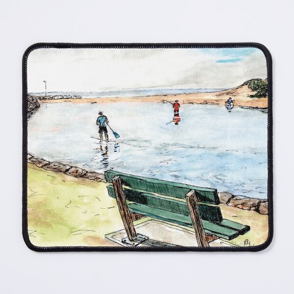 Item preview, Australian Scene - North Narrabeen Beach, Rockpool & Lagoon, NSW, Aus. designed and sold by Anne Huth.