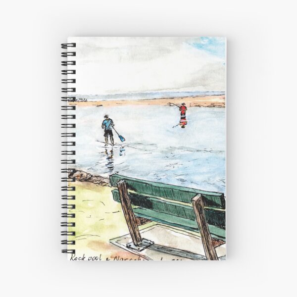 Item preview, Australian Scene - North Narrabeen Beach, Rockpool & Lagoon, NSW, Aus. designed and sold by Anne Huth.