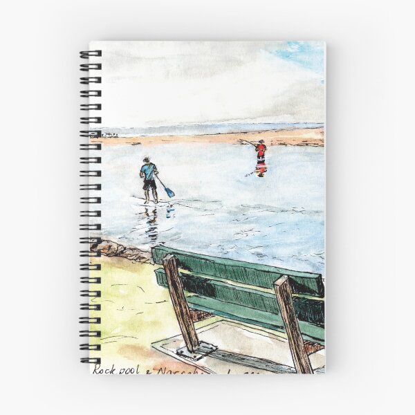 Item preview, Australian Scene - North Narrabeen Beach, Rockpool & Lagoon, NSW, Aus. designed and sold by Anne Huth.