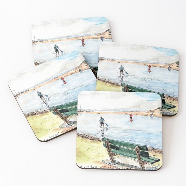 Item preview, Australian Scene - North Narrabeen Beach, Rockpool & Lagoon, NSW, Aus. designed and sold by Anne Huth.