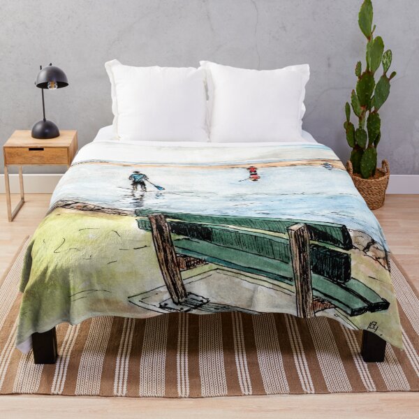 Item preview, Australian Scene - North Narrabeen Beach, Rockpool & Lagoon, NSW, Aus. designed and sold by Anne Huth.