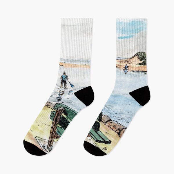 Item preview, Australian Scene - North Narrabeen Beach, Rockpool & Lagoon, NSW, Aus. designed and sold by Anne Huth.