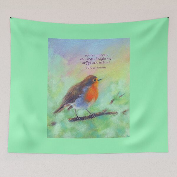 Item preview, Robin's Morning Song Haiku Dutch designed and sold by KarenKaspar.