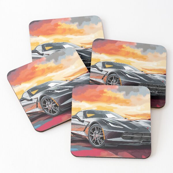 Item preview, Digital Pop Art – Gunmetal Grey Chevrolet Corvette Stingray C7 III designed and sold by AutoPopStudio.