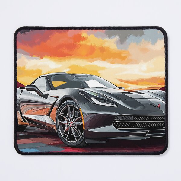 Item preview, Digital Pop Art – Gunmetal Grey Chevrolet Corvette Stingray C7 III designed and sold by AutoPopStudio.