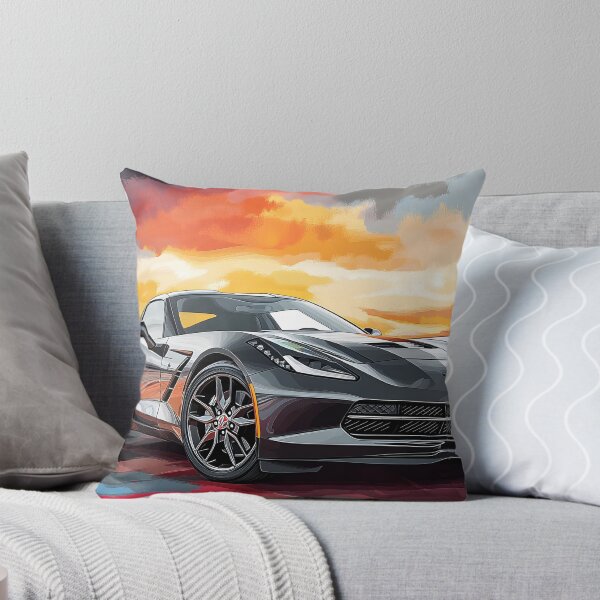 Item preview, Digital Pop Art – Gunmetal Grey Chevrolet Corvette Stingray C7 III designed and sold by AutoPopStudio.
