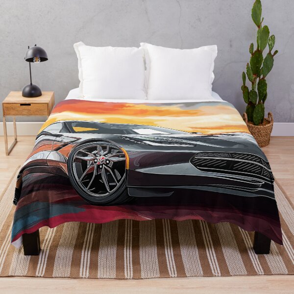 Item preview, Digital Pop Art – Gunmetal Grey Chevrolet Corvette Stingray C7 III designed and sold by AutoPopStudio.