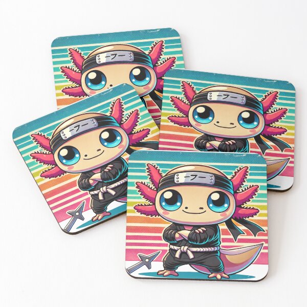 Item preview, Kawaii Retro Ninja Axolotl designed and sold by JonelleTshirts.