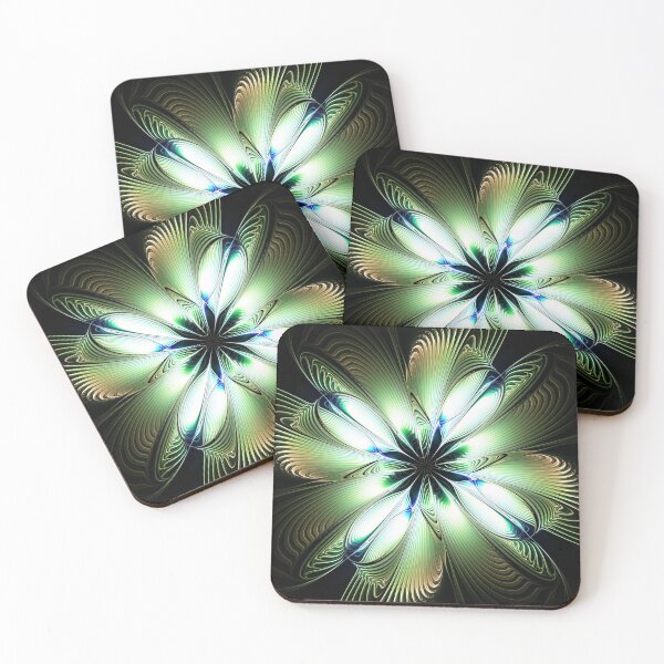 Aperçu de l'œuvre Emerald Bloom : Le papillon fractal aux ailes luminescentes créée et vendue par bloorose.
