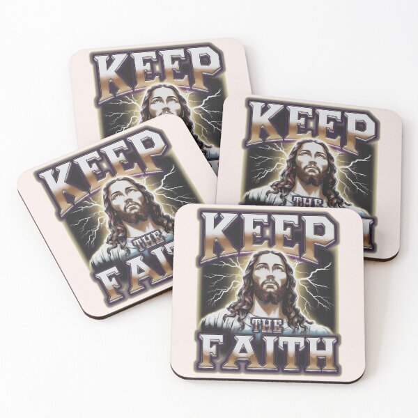 Item preview, Keep the Faith – 2 Tim. 4:7 Bootleg Jesus Quotes designed and sold by  KnitLuv.