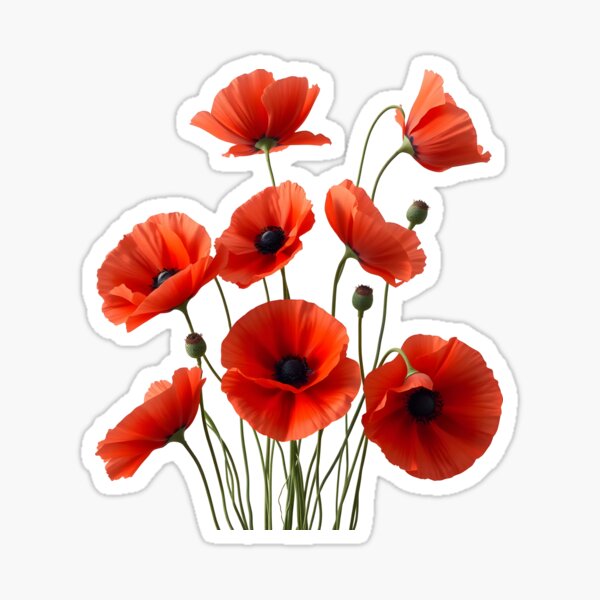 Vista previa del artículo con la obra «Amapolas rojas», diseñado y vendido por PrintLabStudio.