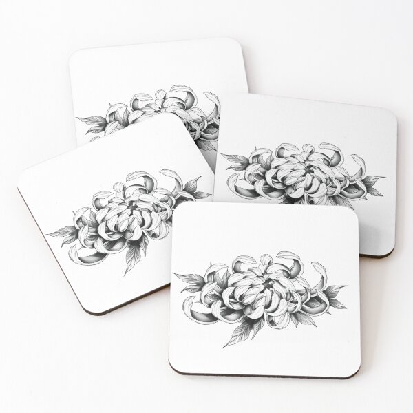 Item preview, Japanese flower designed and sold by ericorvustattoo.