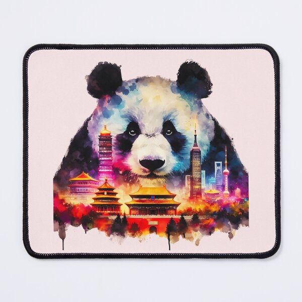 Item preview, Panda & Chinese Architecture – Double Exposure designed and sold by Dino-Lune.