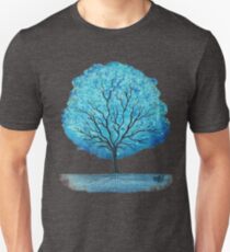 Blue Happy Tree Slim Fit T-Shirt