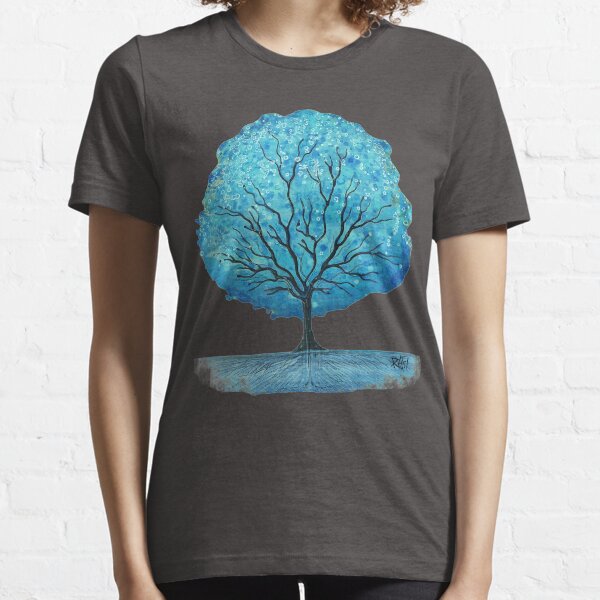 Blue Happy Tree Essential T-Shirt