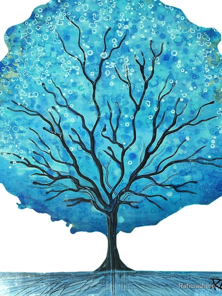 Thumbnail 4 of 4, iPhone Case, Blue Happy Tree designed and sold by Rafiwashere.