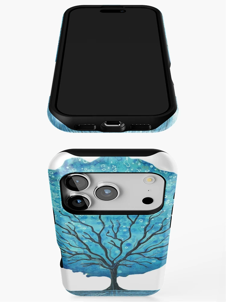 Thumbnail 3 of 4, iPhone Case, Blue Happy Tree designed and sold by Rafiwashere.