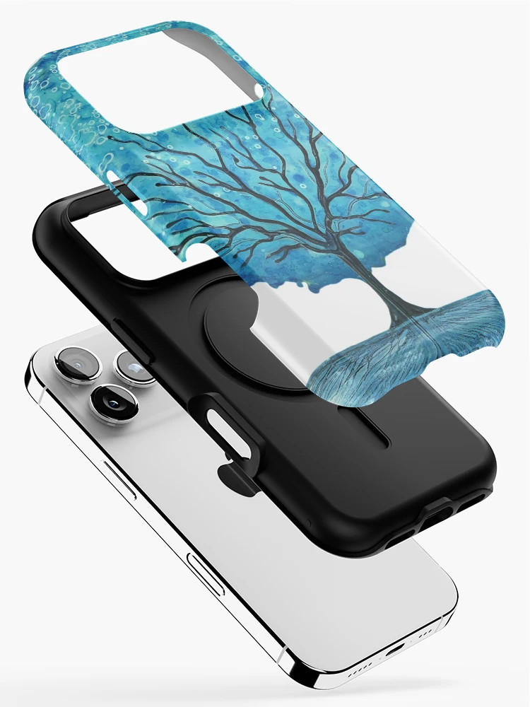 Thumbnail 2 of 4, iPhone Case, Blue Happy Tree designed and sold by Rafiwashere.