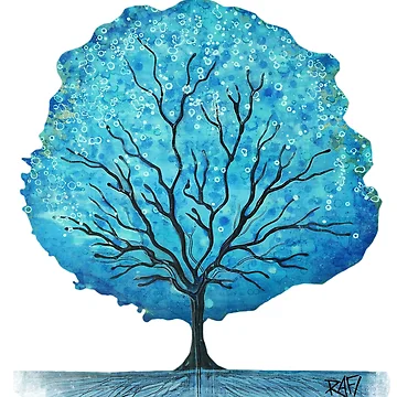 Artwork thumbnail, Blue Happy Tree by Rafiwashere