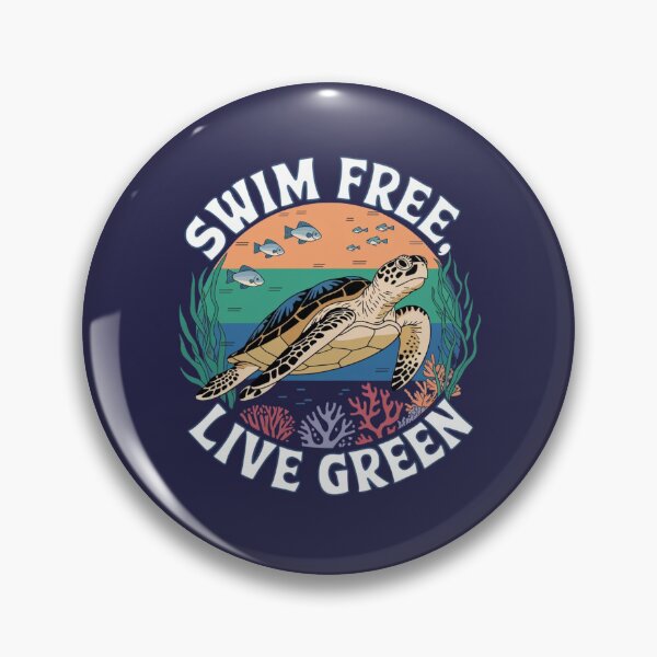 Item preview, Swim Free, Live Green – For a pollution-free ocean! designed and sold by FrenchTouch77.