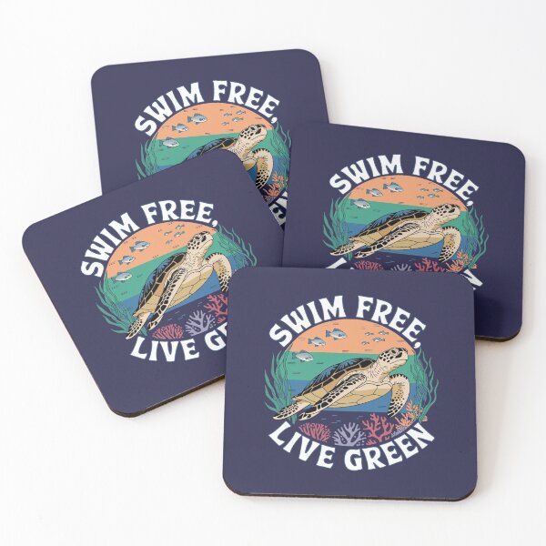Item preview, Swim Free, Live Green – For a pollution-free ocean! designed and sold by FrenchTouch77.