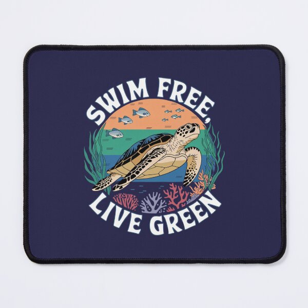 Item preview, Swim Free, Live Green – For a pollution-free ocean! designed and sold by FrenchTouch77.