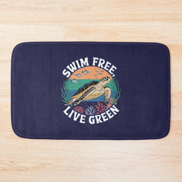 Item preview, Swim Free, Live Green – For a pollution-free ocean! designed and sold by FrenchTouch77.