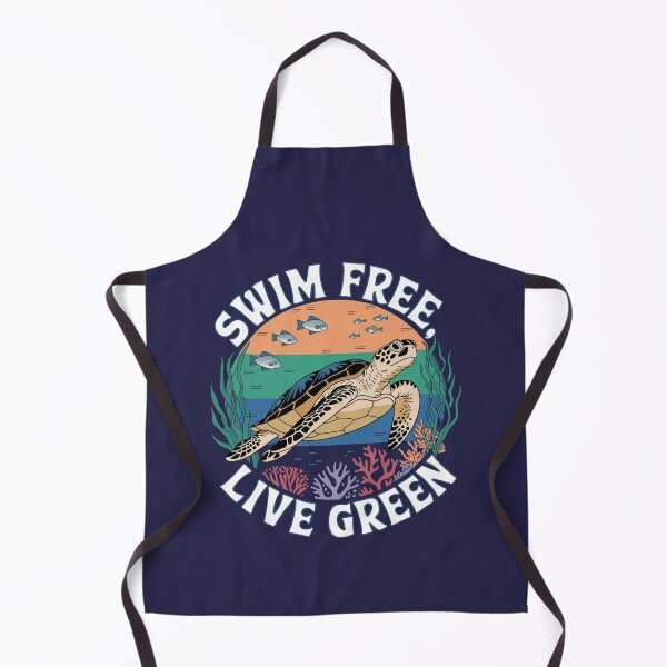 Item preview, Swim Free, Live Green – For a pollution-free ocean! designed and sold by FrenchTouch77.