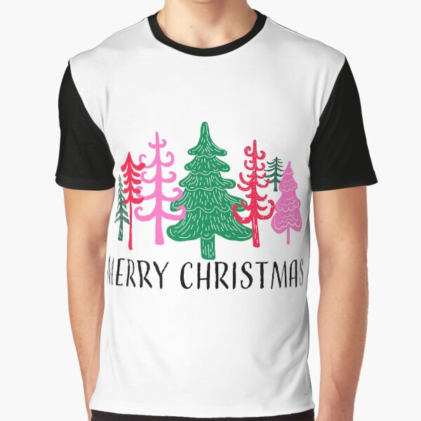 Vista previa del artículo con la obra «Diseño de feliz Navidad con árboles abstractos y coloridos dibujados a mano.», diseñado y vendido por Jdawnink.