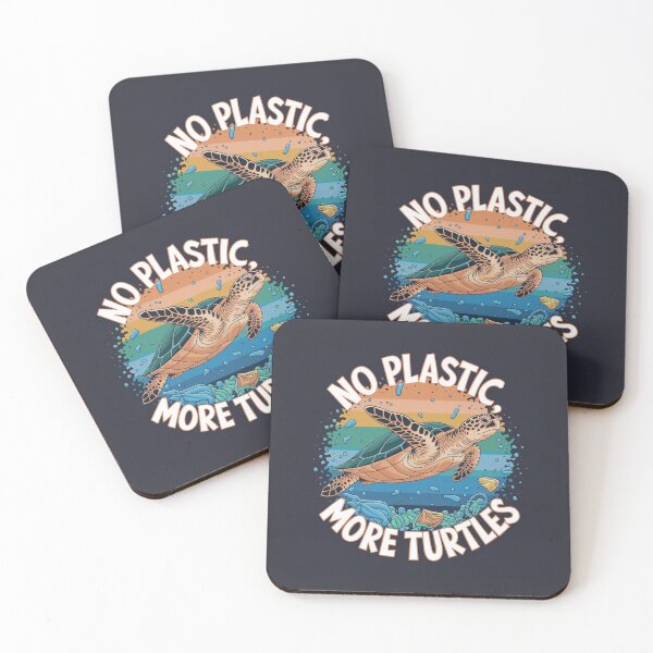Item preview, No Plastic, More Turtles – Let’s protect our sea turtles! designed and sold by FrenchTouch77.
