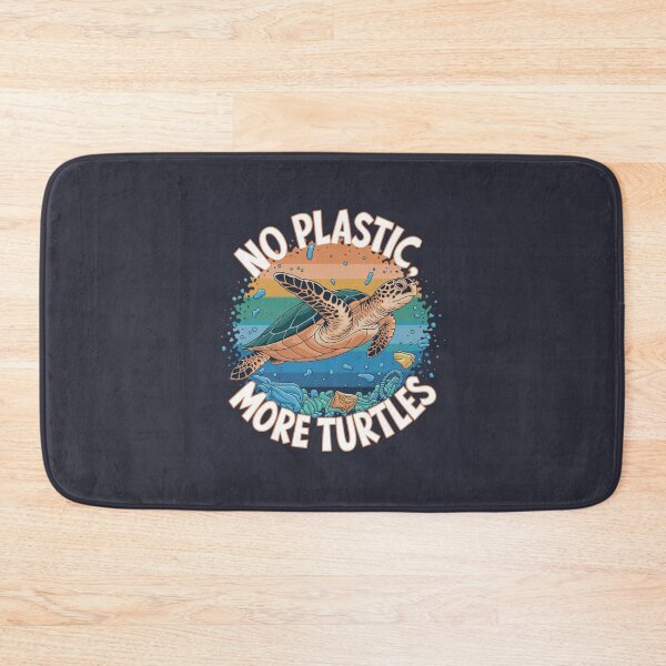 Item preview, No Plastic, More Turtles – Let’s protect our sea turtles! designed and sold by FrenchTouch77.