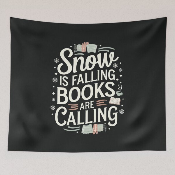Item preview, Snow is Falling, Books are Calling – Winter is all about reading and cocooning! designed and sold by FrenchTouch77.