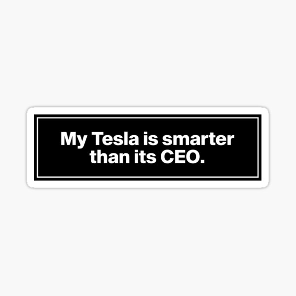 Artikel-Vorschau von Lustige Anti-Elon-Musk-Tesla-Autostoßstange, designt und verkauft von brkvdesign.